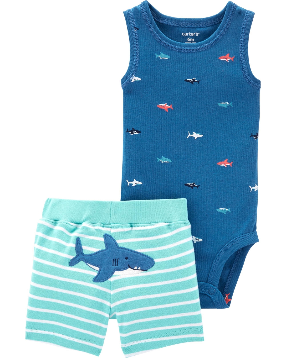 Летний костюм Carters для мальчика "Акула" 9,12мес (16758910)