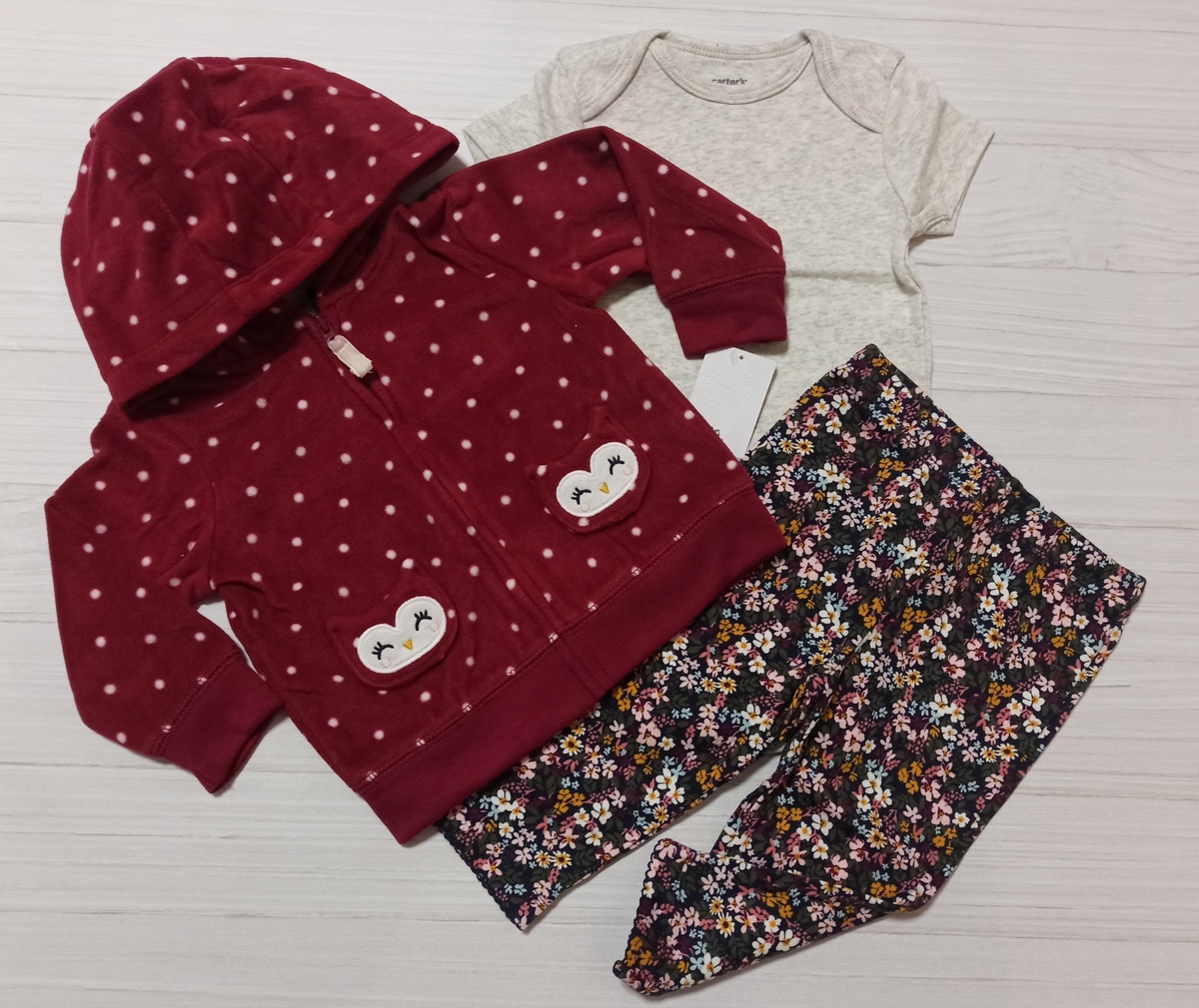 Флісовий комплект трійка "Сова" (506710) 3міс